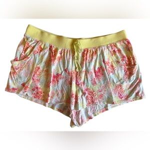 Cacique Sleepwear Shorts, Size 14/16, Floral Print